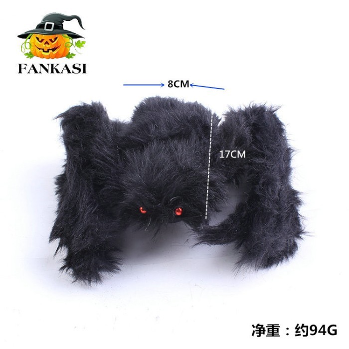 SPDL 75 cm boneka laba-laba besar giant spider black dekorasi rumah ha