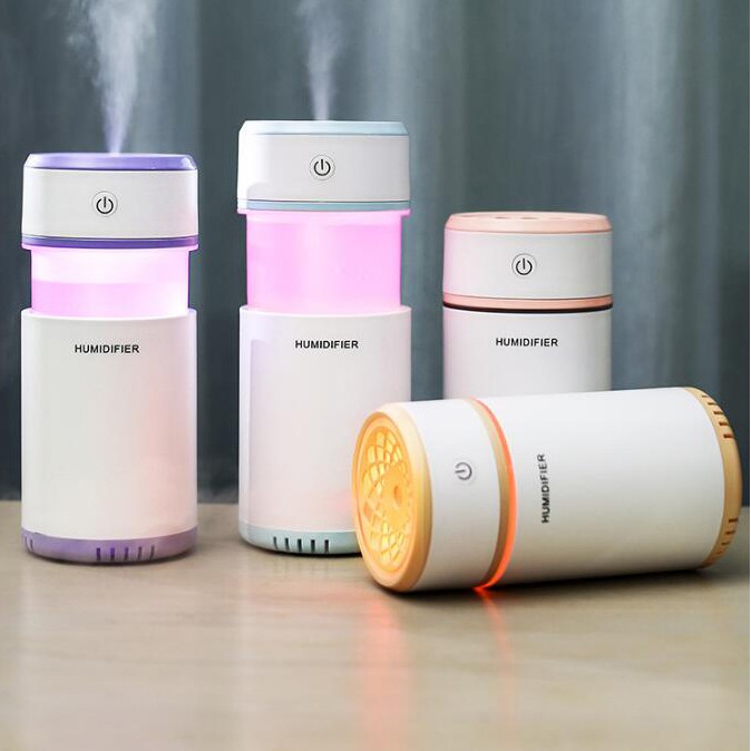 Air Humidifier Retractable 200ml + Night Light Pengharum Ruangan Aromatherapy