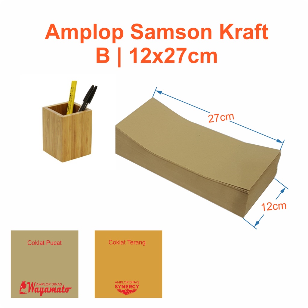 

Amplop Coklat Samson B Ukuran 12x27 cm 1 pak isi 100 pcs