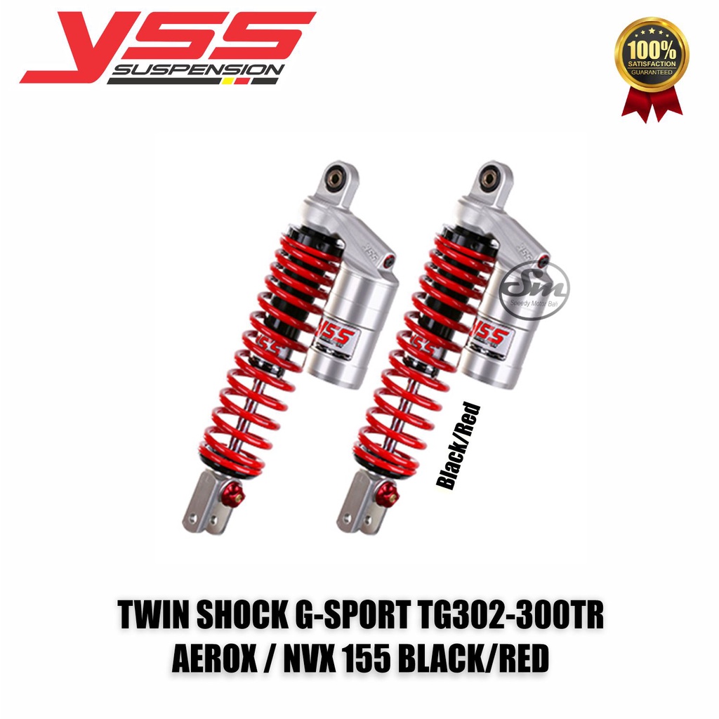 Shockbreaker Twinshock YSS G-sport Tabung Silver For Aerox