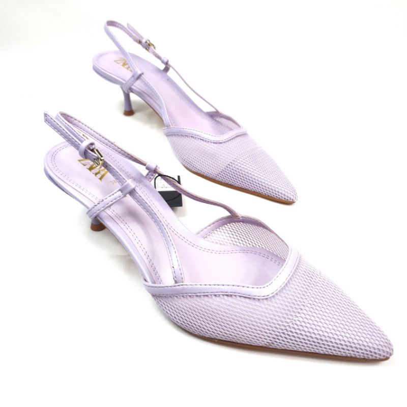 ZR Mesh Slingback Mid Heels 90100-2