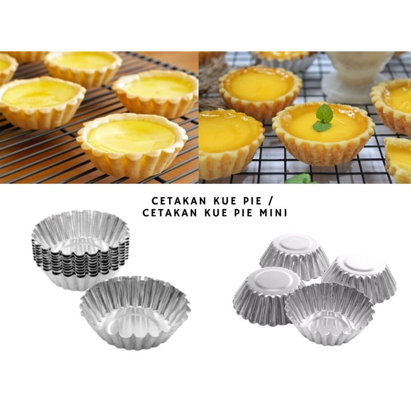 Cetakan kue Pie susu / cetakan kue Pai / kue lontar mini, dan penekan/pendorong dari bahan kayu pili