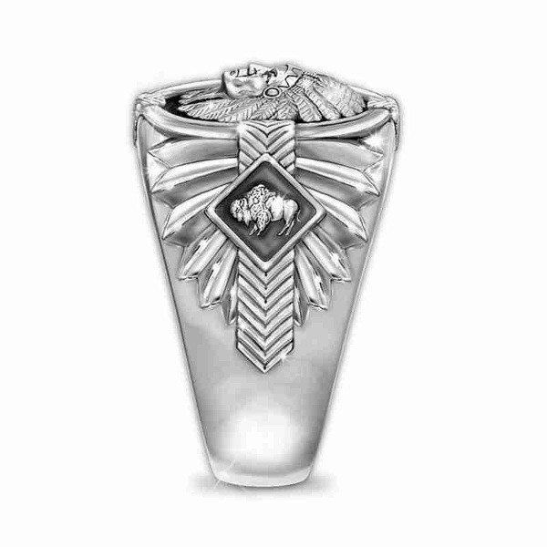 Cincin titanium, Cincin polesan, Prajurit gaya etnik perhiasan indian,  Mens Viking cincin bante