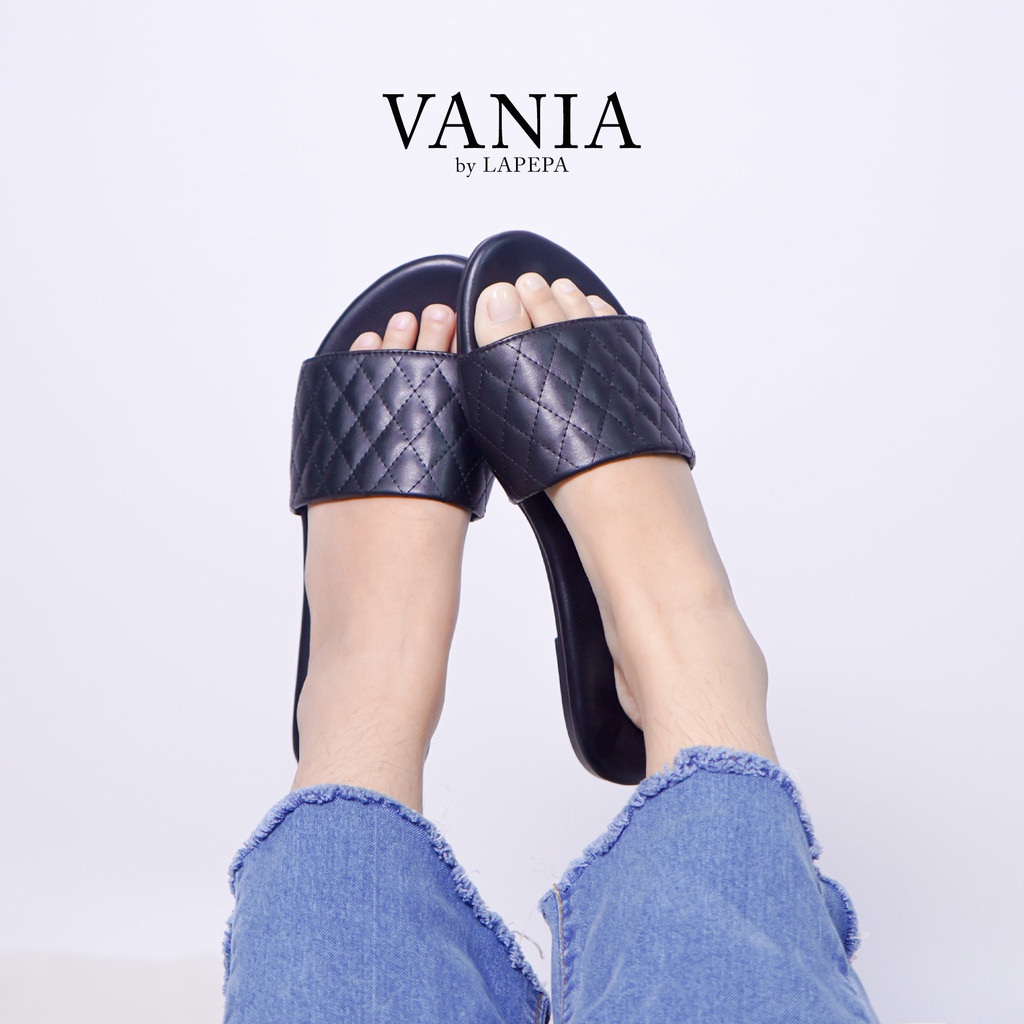 AVLINSTORE - tipe VANIA Sandal Wanita Teplek Selop Cewek Flat Slip On Tidak Licin Anti Slide Karet Jelly Casual Kekinian