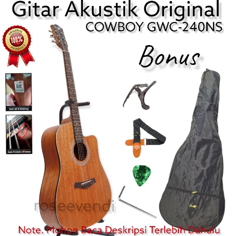 Gitar Akustik Jumbo Cowboy GWC-240NS GWC 240 NS Original Import
