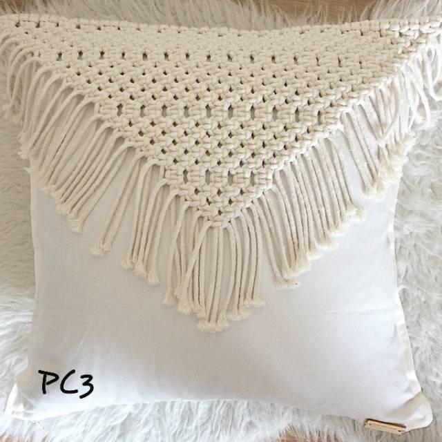 Sarung bantal macrame rajut pillow cover cussion