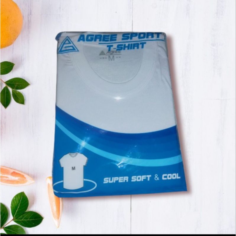 Kaos oblong pria Tshirt bodysize agree sport