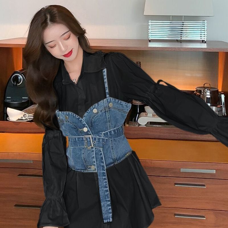 Rhexia Jeans Set Vest 2121# Atasan Wanita Import