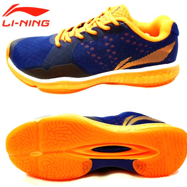sisa 39 2/3.Wind lite ii-2s.navy green blue-flashing orange/AYTP055/SEPATU BADMINTON LINING