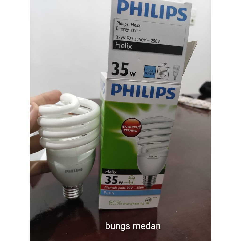 LAMPU SPIRAL HELIX TORNADO PHILIPS 35W 35WATT 35 WATT 35 W PUTIH CDL