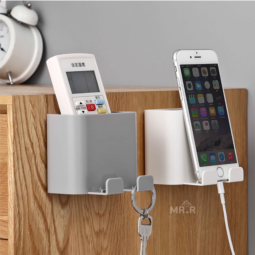 Tempat Remote Dinding Tempat Penyimpanan Serbaguna Mutifungsi Organizer HP Handphone Remot Stop Kontak