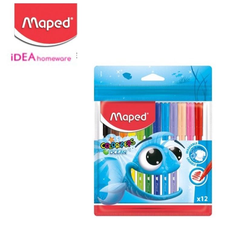 

pensil mewarnai Maped colorpeps ocean bisa dicuci 12 warna