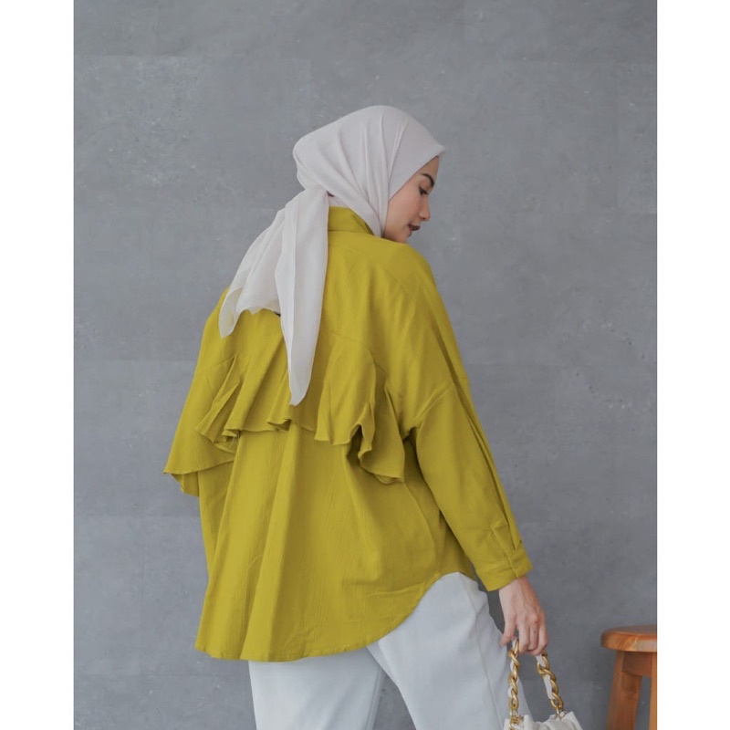 BTC_SOLO01 || AZILA BLOUSE KEMEJA REMPEL THINY BELAKAMG DUMA SHIRT || KEMEJA OVERSIZE THINY SHIRT RE