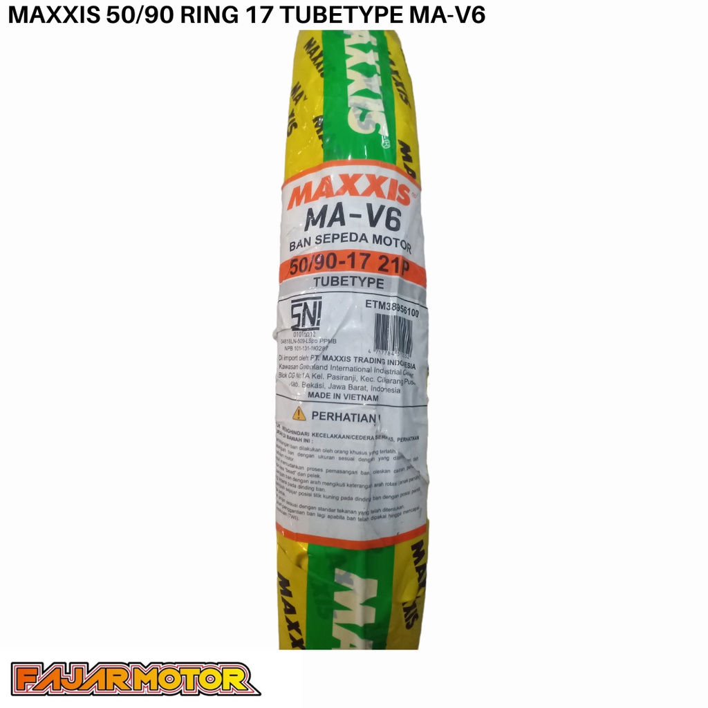 MAXXIS BAN LUAR 50/90 RING 17 TUBETYPE MA V-6