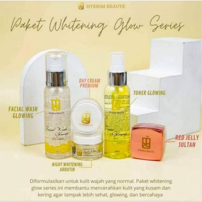 PAKET WHITENING GLOW SERIES BPOM HYERIM BEAUTY