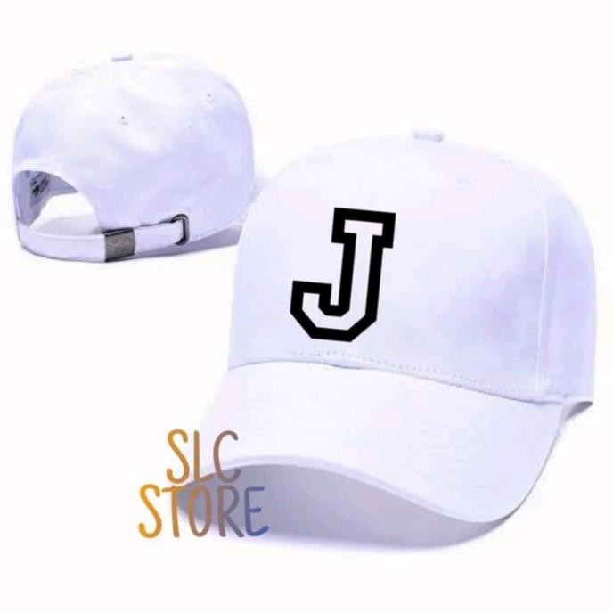 Jual Topi Baseball Snapback Premium Inisial Huruf J Custom Nama Logo J1 Putih Indonesia Shopee Indonesia