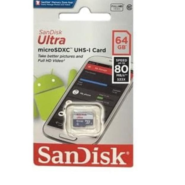 MicroSD MEMORI CARD SANDISK 64GB