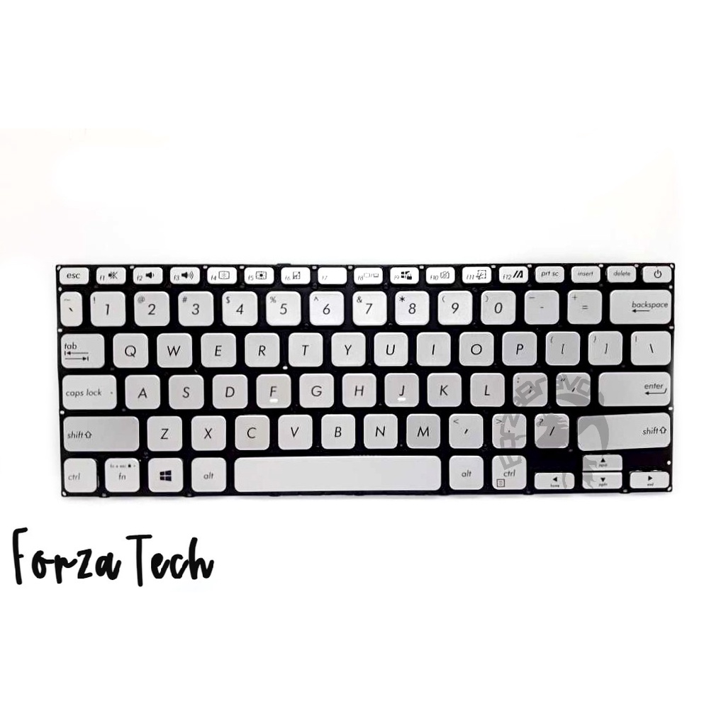 Keyboard Laptop For ASUS VivoBook A409 M409 A409U A409M A409FA A409FL A409UA A409MA Silver