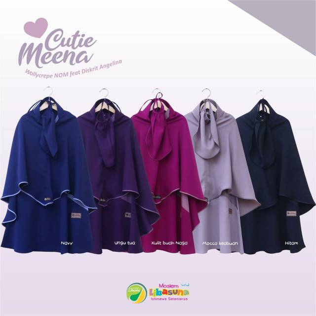 Gamis Jilbab Cadar Anak Libasuna Cutie Meena 1,5 - 3 tahun | Baju Muslim Bayi Perempuan Syari Set Hi
