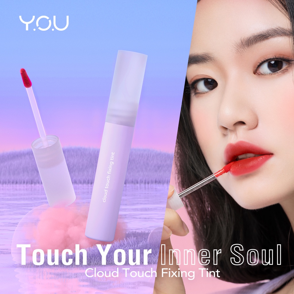 ★ BB ★  Y.O.U Cloud Touch Fixing Lip Tint | Soft Velvet Finish Lip Stain | Korean Style Lipstik Bibir | Melembapkan Tahan Lama liptint | YOU