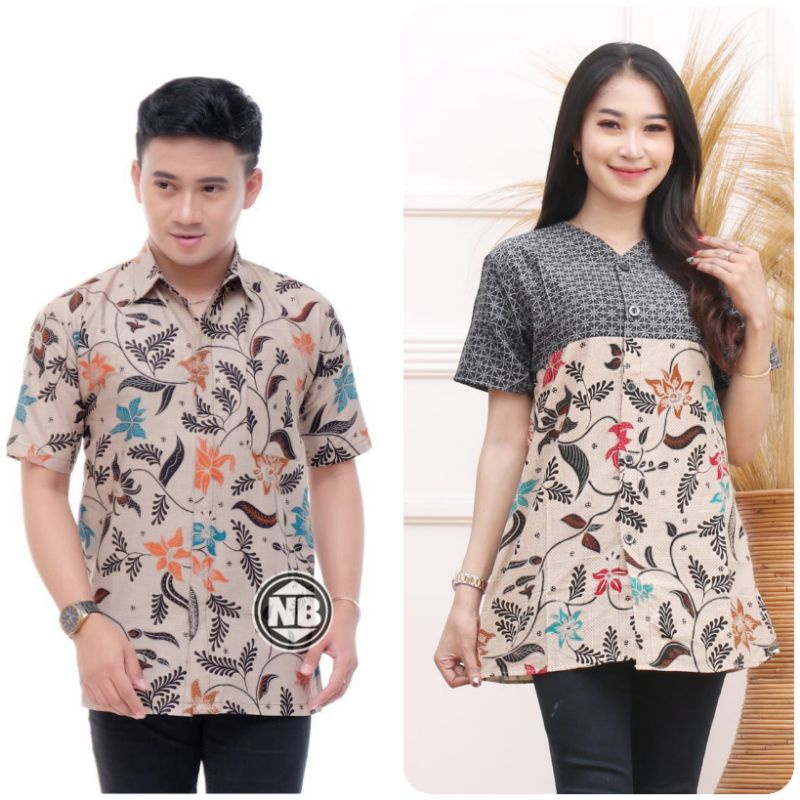 Maura Couple - Sania Ruffle Batik Couple Ori Ndoro Jowi DNT Garansi Termurah Shopee SELENDANG MERAK-1