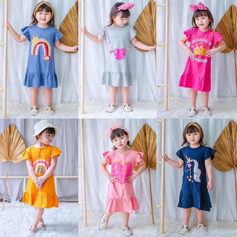 dress nona smilee dress balita dress anak dress kaos baju balita baju anak daster anak daster kaos d