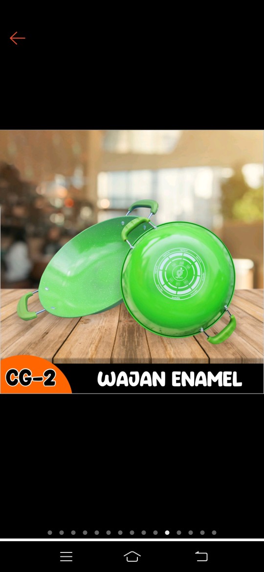 Wajan Enamel Marbel Anti Lengket Warna Size 34cm Kode Cg2 Homeliving