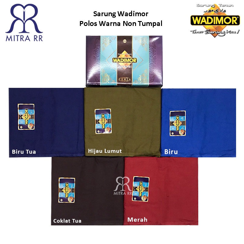 Sarung Wadimor Polos Warna Non Tumpal Sarung Tenun Dewasa Satuan / Grosir