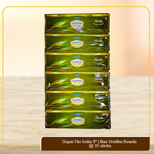 Dupa / Hio India Wangi Harum Kewda 9" Ullas @ 35 sticks