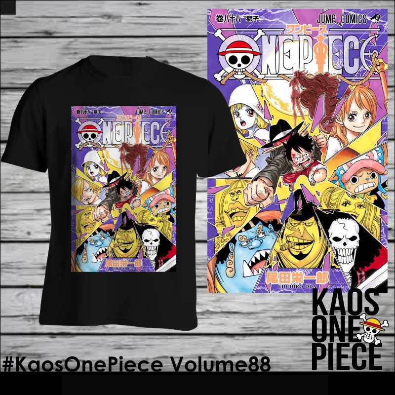 kaos cover komik one piece 88