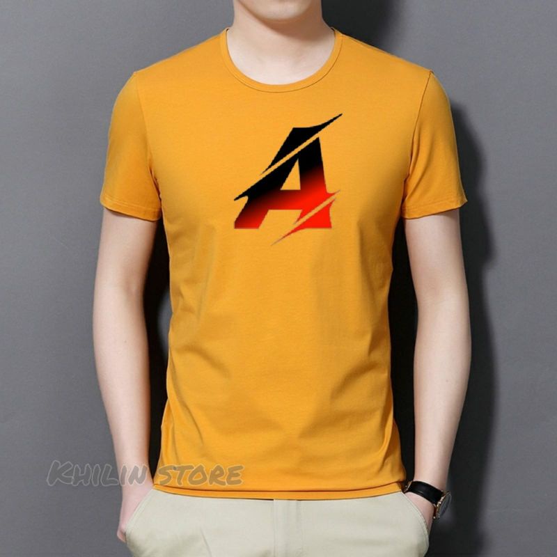 Kaos A pria distro lengan pendek kaos oblong cowok baju atasan tshirt lelaki Cod