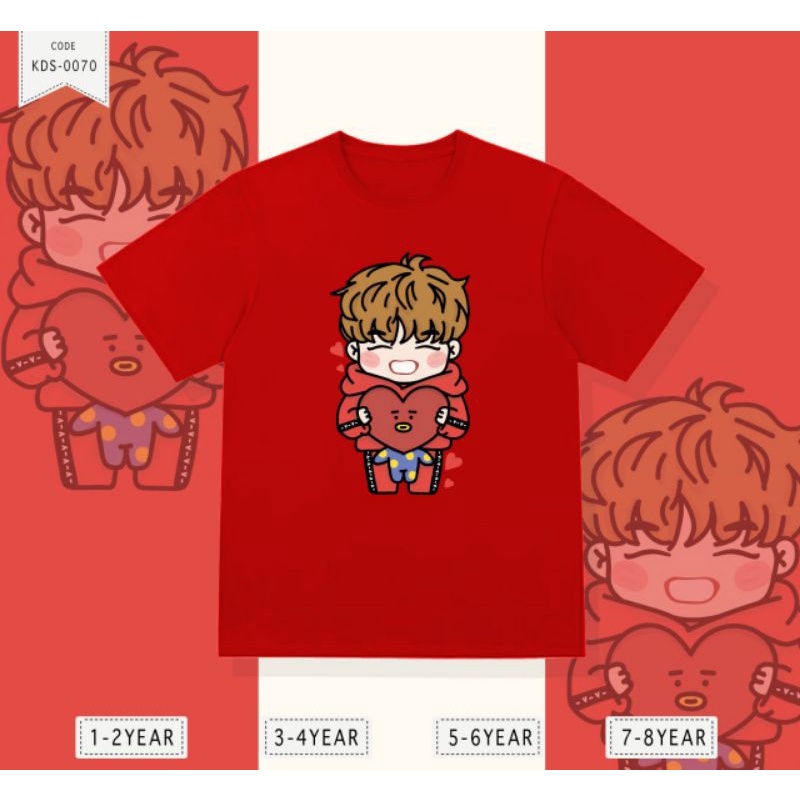 KIDS TSHIRT/KAOS BTS TINYTAN/KAOS CEWE COWO JHOPE/SUGA/RM/V/JK/JIN/JIMMIN