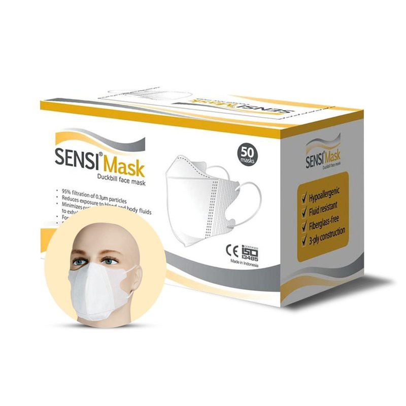 Masker 3 Ply Sensi Mask DuckBill Face Mask Premium isi 50