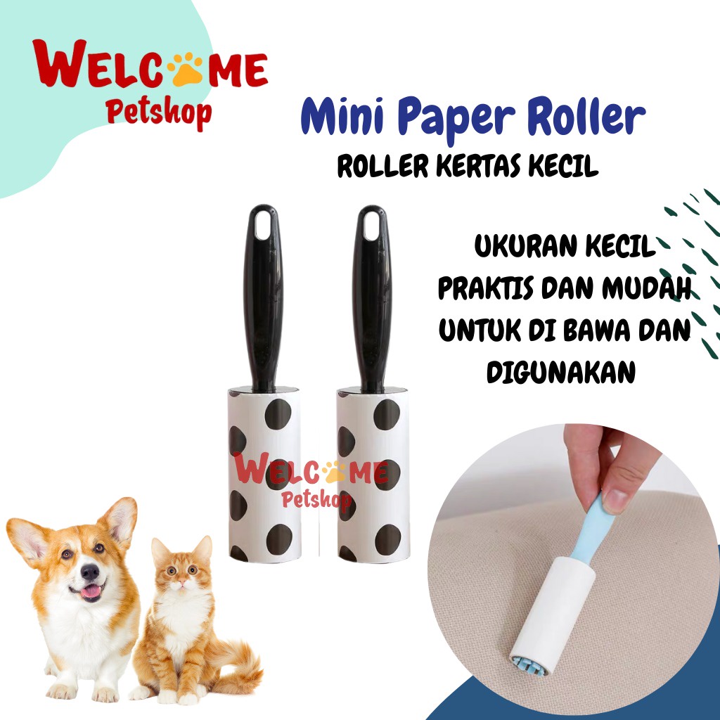 Mini Paper Roller / Roller Kertas Kecil Bulu Anjing Kucing Praktis