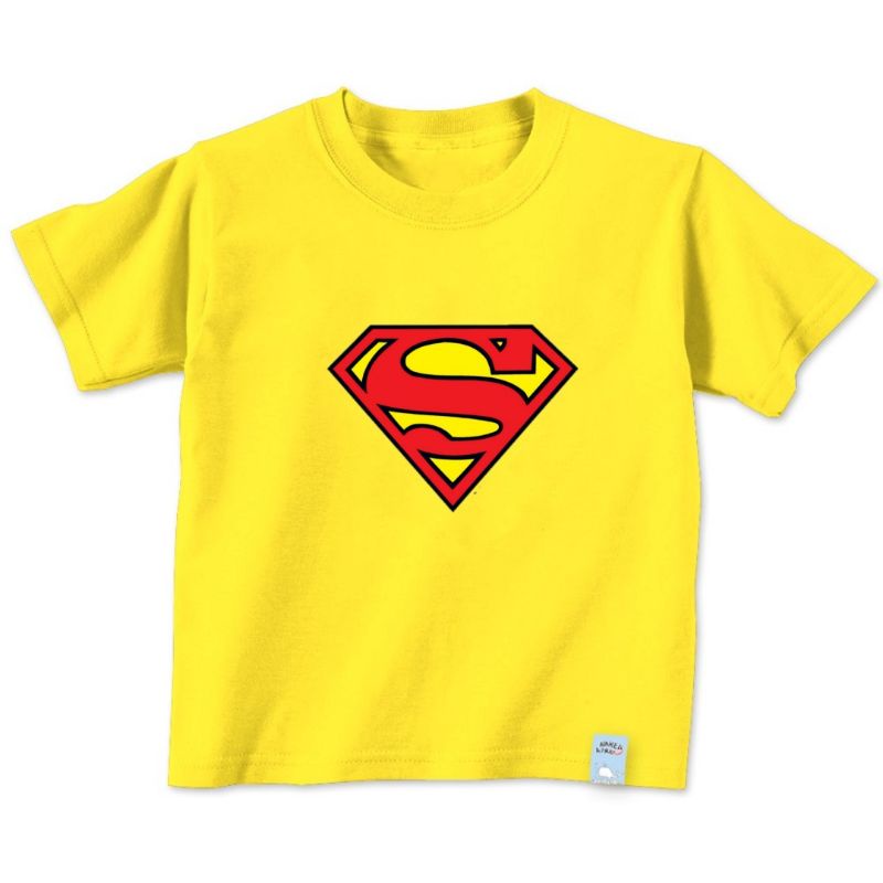 Kaos Anak Superhero Baju Anak Unisex Gambar Superman Oblong Anak Cwo/Cwe Untuk Usia 2-10thn