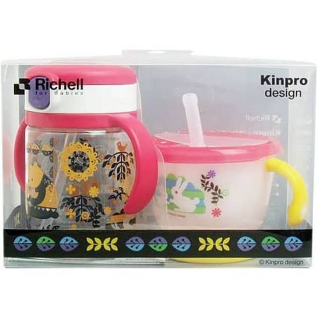 Richell La Che' Straw Mug Set