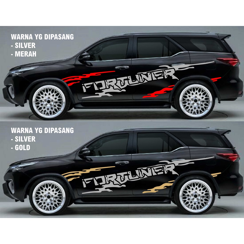 cuting stiker custom mobil FORTUNER PAJERO XPANDER keren