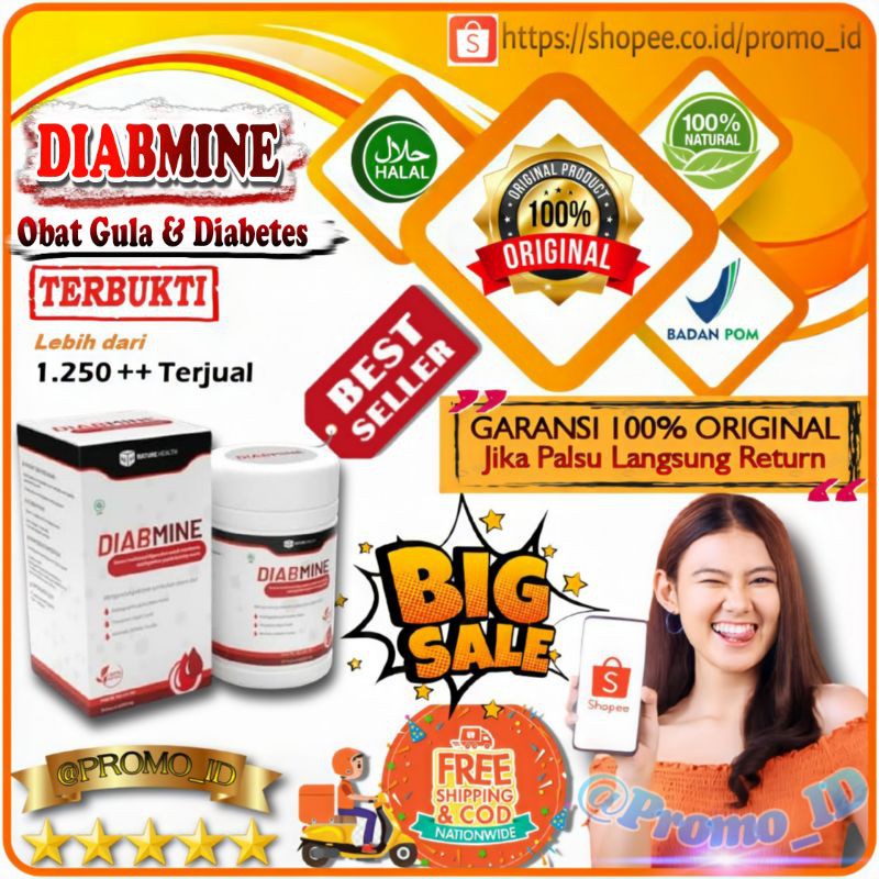 Promo_id Diabmine asli ori 100% original obat herbal diabetes kencing manis menormalkan kadar gula