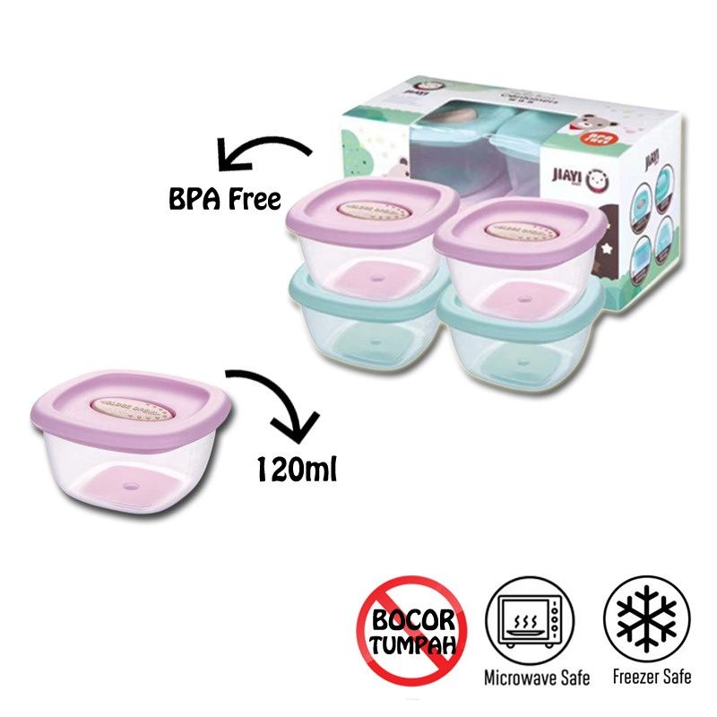 4in1 Tempat Makan Bayi Wadah MPASI Bayi Kotak Penyimpanan Makanan Serbaguna Container Food Baby Lock