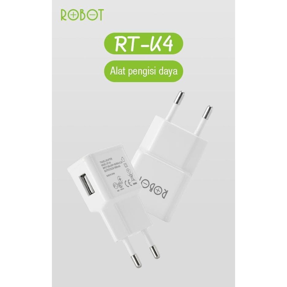 Adaptor Robot RT-K4 Batok Charger Single USB Port Original 1A