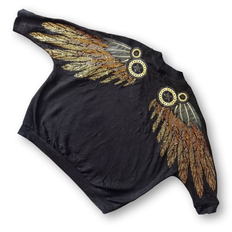 BoyLondon girl wings Black gold
