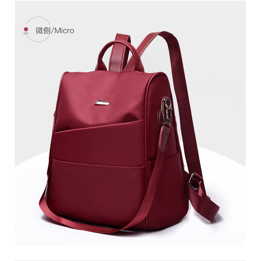 BJ42253 - BLACK/GRAY/RED - TAS RANSEL BACKPACK PUNGGUNG NYLON MODIS TAS WANITA FASHION IMPORT MODIS ELEGAN TERMURAH TERLARIS TERBARU BAGSTORE JAKARTA TAS BATAM GT1651 CR7082 LT1341 BQ2253 EL910 KPC8310 B4423