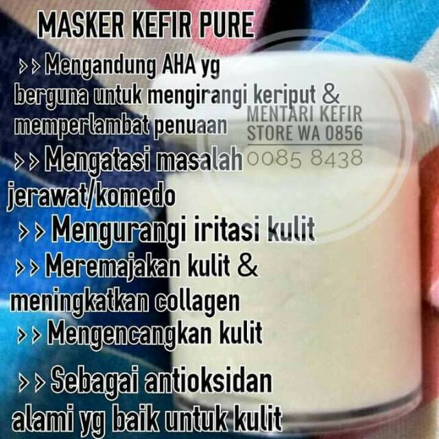 Tester masker kefir / paling murah/produsen masker kefir/distributor masker Kefir/kefir sekali pakai