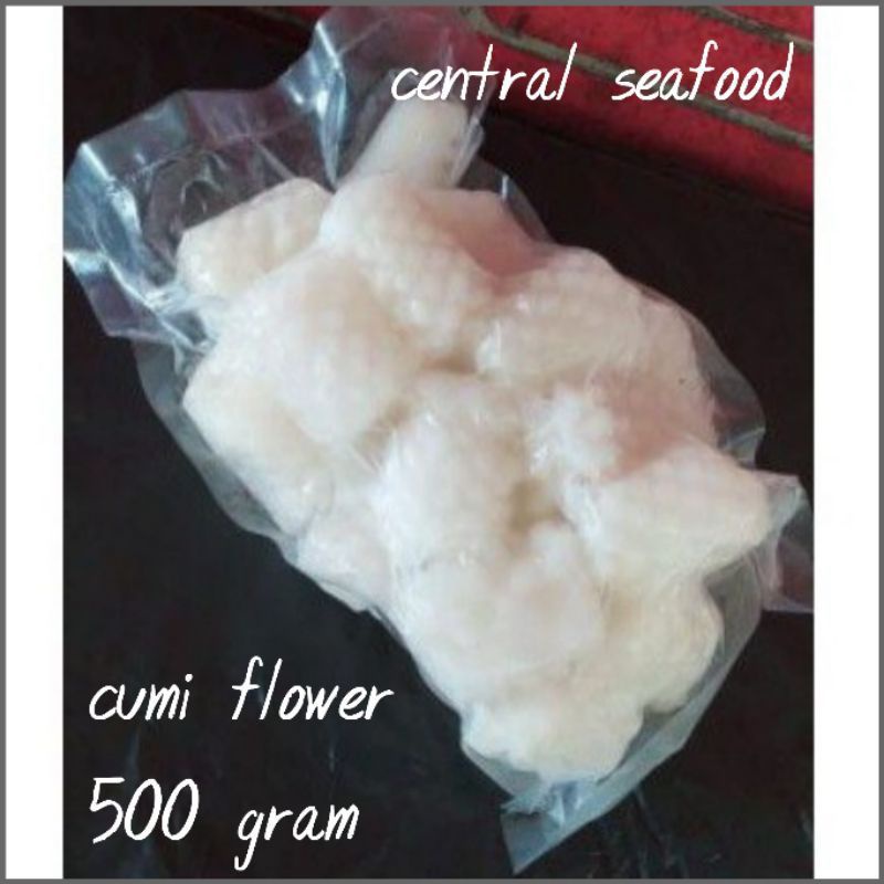 

cumi flower 1 Kg frozen / cumi kupas bersih - Central seafood