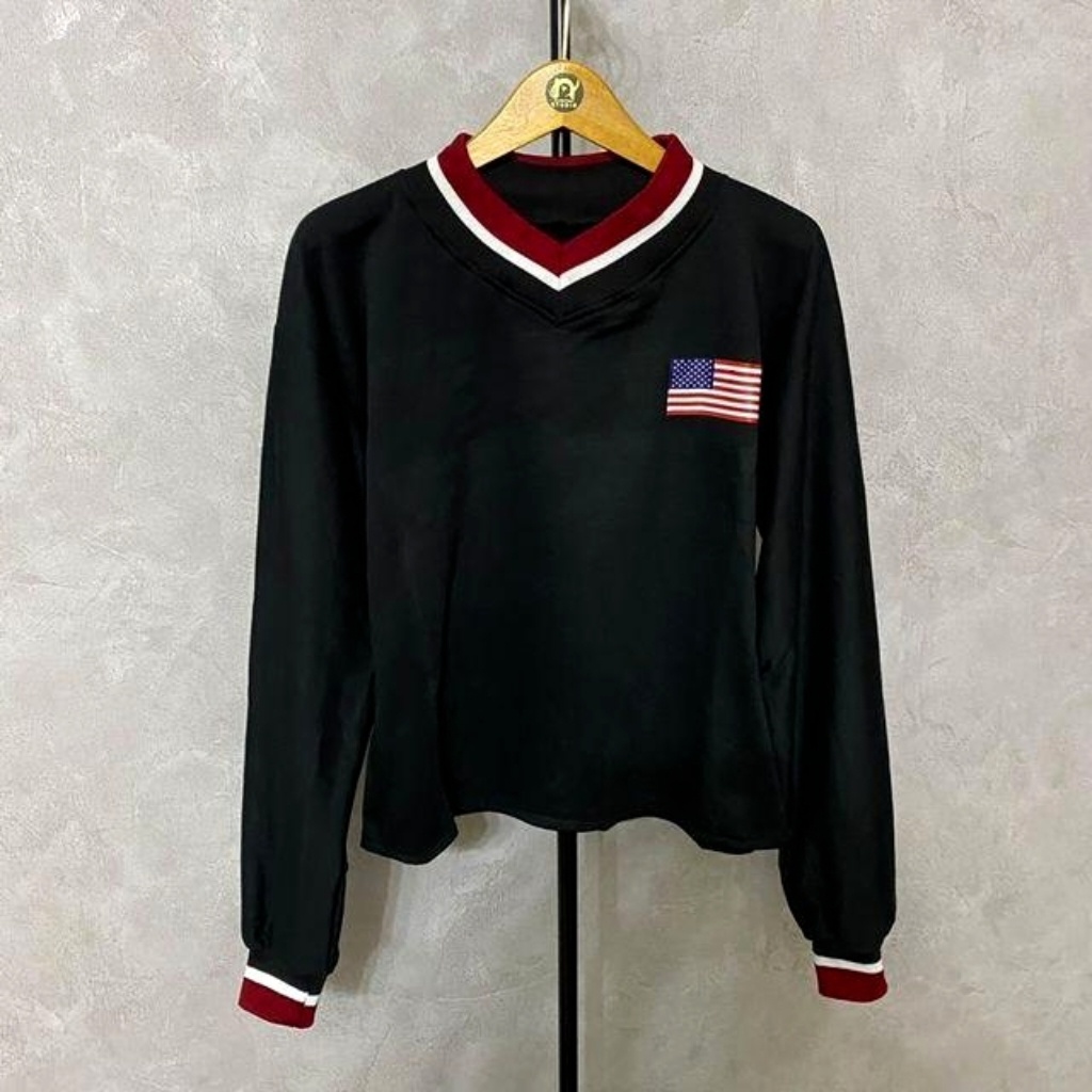 FLAG AMERIKA SWEATER CROPE SPORTY (V1)