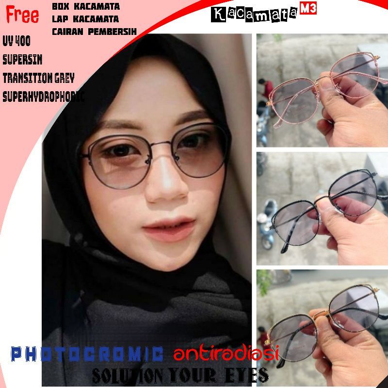 kacamata photocromic antiradiasi{berubah warna ) normal,minus,plus,cilinder kode 1308