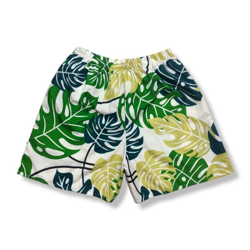 CELANA KOLOR | CELANA SANTAI | CELANA MURAH | GROSIR CELANA PENDEK BOXER PRIA / WANITA DEWASA-Janbol putih