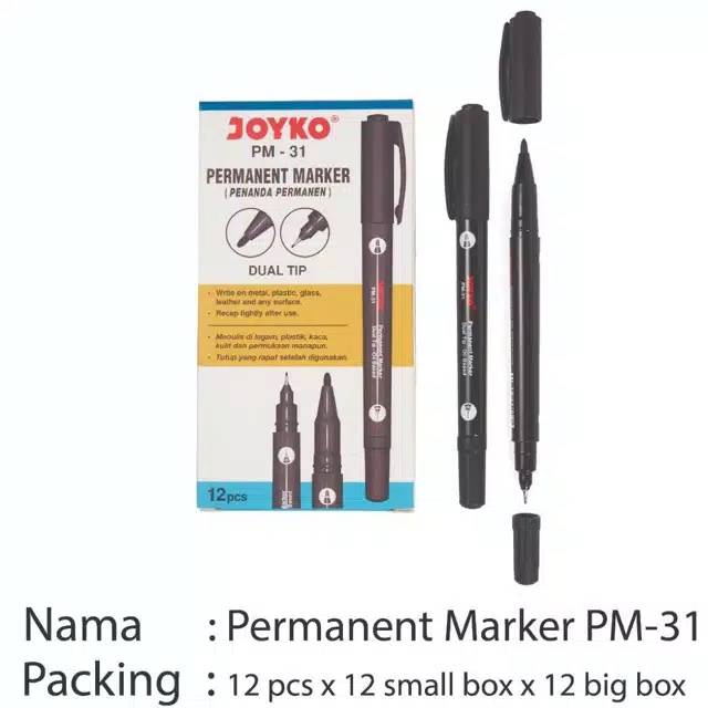 

Spidol permanent marker joyko Pm-31 (lusin)