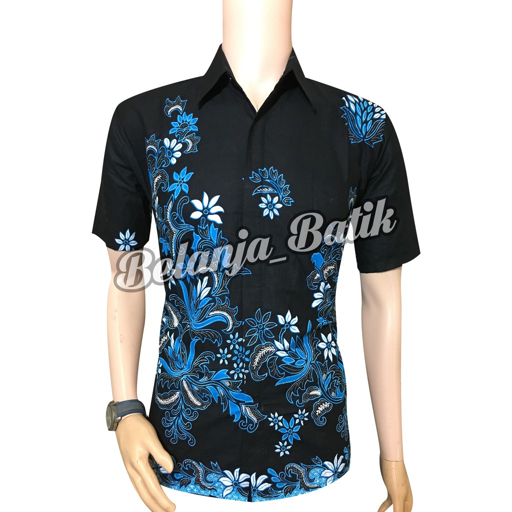 Baju Kemeja Batik Lelaki Corak Bunga