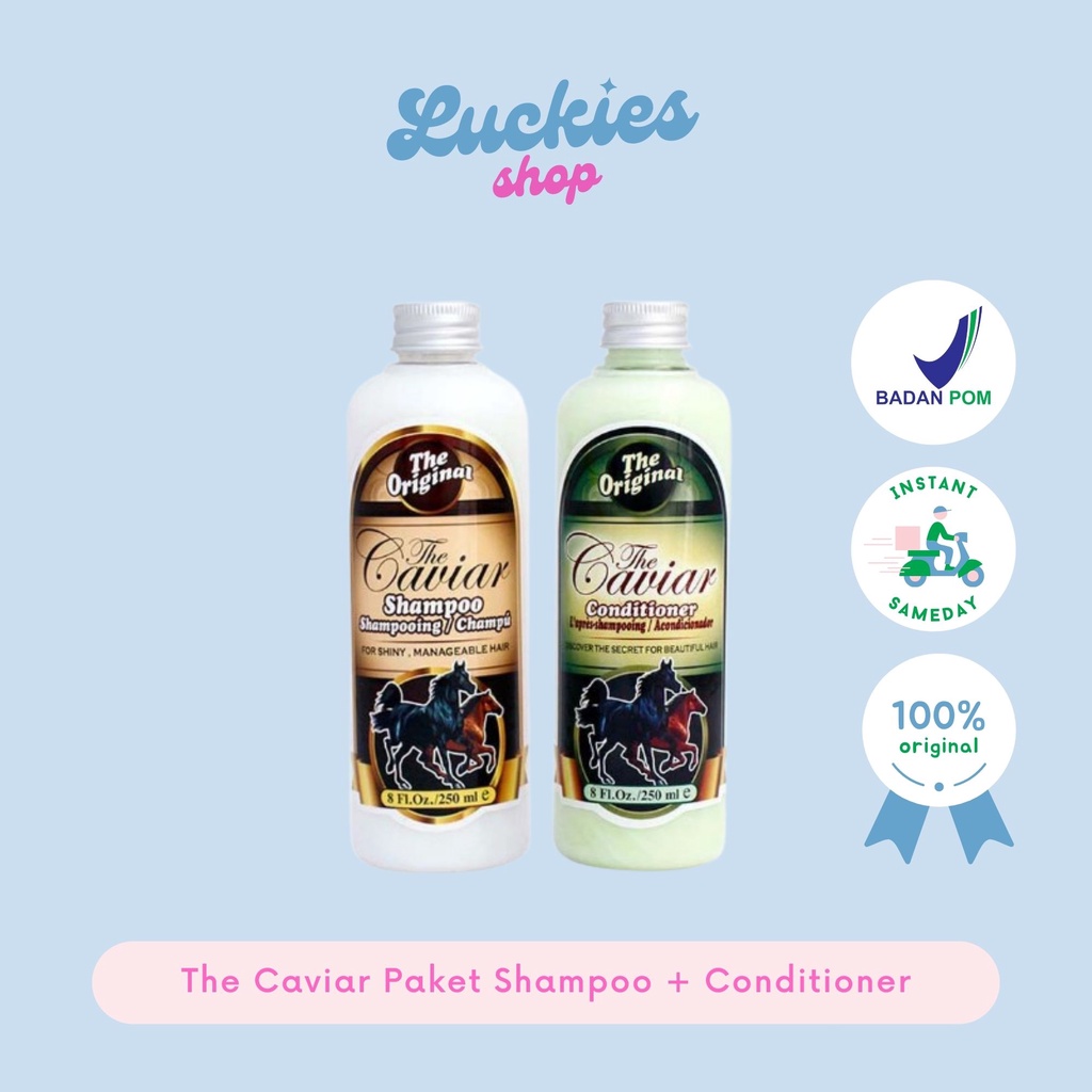 3 Paket Caviar BPOM ( Shampoo + Conditioner ) Paket Shampo Caviar Paket The Caviar Paket Sampo Kuda